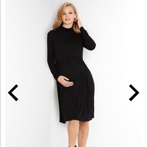NWT Fit and Flare Turtleneck Maternity Dress